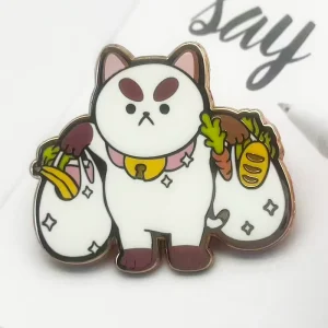Fashion Design Metal Lapel Pin Custom Cartoon Animal Badge Hard Enamel Pin with Screen Printing