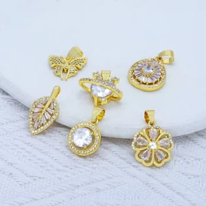 Fashion Design Zircon Pendants for Necklace Jewelry Accessories Women Necklaces Pendant Minimalist