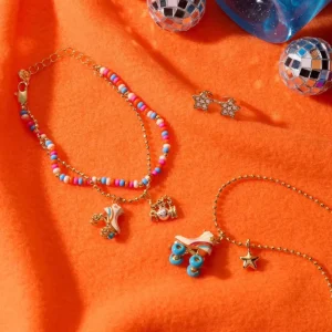 Fashion Designer Enamel Necklace Set Skating Boot Star Choker Colorful Oil Drop Pendant Layered Jewelry for Women Party