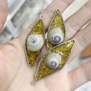 Fashion Devil Eye Shape Shell Pendant Alloy Charm for Jewelry Making Spiral Shell Pendant Necklace Accessories