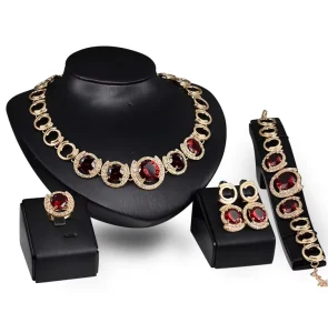 Fashion Dubai Gold Jewelry Set 24k Gold Color High Quality Costume Jewelry