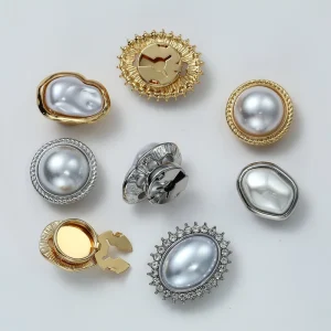 Fashion Elegant Shirts Buttons Covers High-end Plastic Pearl Cufflinks for Clothing Suit Shirt Buttons Accessories