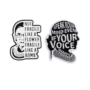 Fashion Enamel Pin Brooch Jewelry with Quote Gift for Friends