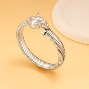 Fashion Exaggerated High Sense Stainless Steel Open Bracelet Men’s and Women’s Rock Fashion Bracelet