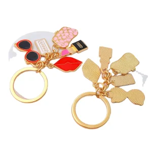 Fashion Exquisite Keychain Glasses Wallet Lipstick Lips Accessories Creative Small Gifts Ladies Women Bags Key Chain