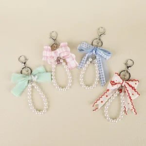Fashion Fabric Bow Bag Charm Stylish Decor Accessory for Women Daily Handbag Backpack Luggage Bag Ornaments