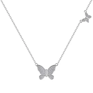 Fashion Fine Jewellery Necklaces Elegance Design 5A Cubic Zircon Zirconia Butterfly Pendant Link Chain Necklace