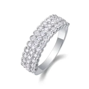 Fashion Fine Jewelry Moissanite Diamond Wedding Anniversary Eternity Rings S925 Sterling Silver Moissanite Engagement Ring