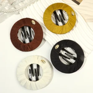 Fashion Flat Round Hair Claw Zero Pressure Large Ponytail Shark Grip Clip Seamless Comfortable Hairpin for Daily Use