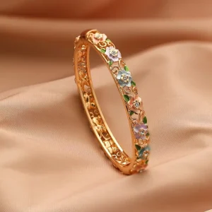 Fashion Floral Elegant Stylish Dainty Bangles for Girls Chic Personalized for Women Ladies Accessories Hot Mujer Bijuterias Bulk