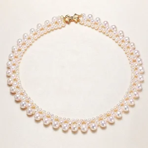 Fashion Freshwater Pearl Necklace Multi Layer Pearl Necklace Bridal Necklace