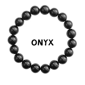 Fashion Geometric Classic Black Agate Charm Bracelet Crystal Rhinestone Women’s Jewelry Gift XL GEMS