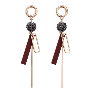Fashion Geometric Personality Earrings Ladies Elegant Jewelry Popular Earrings Korean Sweet Dark Red Earrings