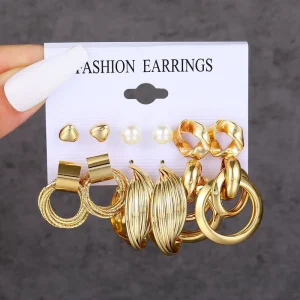 Fashion Gold Earrings Set for Women NSA 202516