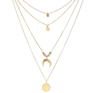 Fashion Gold Plated Layered Chain Costume Jewellery Jewelry for Women