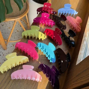 Fashion Hair Accessories Custom Acetate Hair Claw Clip Solid Color Jelly Color Grip Clip Premium Cellulose Acetate Claw Clip