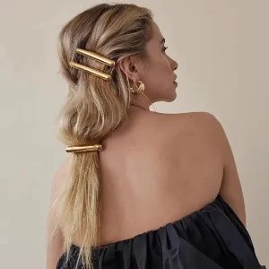 Fashion Hair Accessories Metal Chain Hair Tie Unique Headband Women’s Rubber Band Low Ponytail Headband Hair Clip