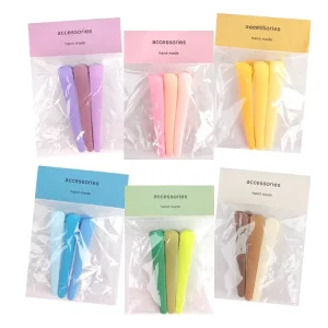 Fashion Hair Accessories Styling Sectioning Salon Makeup Hair Pins 3pcs bag Spring Summer Candy Color Duckbill Hair Clips