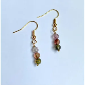 Fashion Handmade Jewelry Women’s Natural Quartz Crystal Earrings Stone Chandelier Style Minimalist Everyday