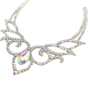 Fashion Handwork Crystal Rhinestone Necklace Glass Material with Loose Rhinestones
