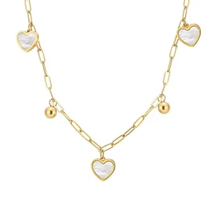 Fashion Heart Shape Delicate Pendant Necklace Slim Chain Elegant Accessory for Young Ladies Party Jewelry Factory