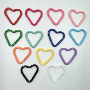 Fashion Heart Shaped Metal Carabiners for DIY Bag Charm
