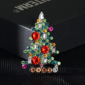 Fashion High-end Christmas Tree Brooch Clothing Accessories Pin Jewelry