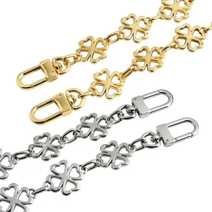 Fashion High grade 30 120cm Luxury Adjustable Durable Chunky Metal Four Leaf Clover Gold Thick Chain For Strap Handbags