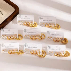 Fashion Hot Selling Crystal Diamond Sparkling Earrings with Multi Layer Design Sense Circle Stud Earrings