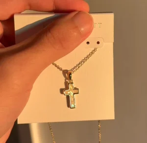 Fashion Hot Selling KS Waterproof 18K PVD Gold Stainless Steel Cross Necklace