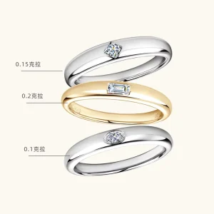 Fashion Ins Style Women’s Minimalist Elegant Moissanite Wedding Ring Geometric Shape 925 Sterling Silver Gold Plated