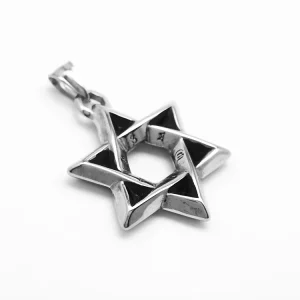 Fashion Jewellery Vintage Costume Jewelry Stainless Steel Star Pendent Punk Hip Hop Necklace Mens Luxury Gift MGXL451