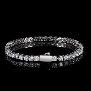 Fashion Jewelry 3mm Full Bling Diamond Zircon Stainless Steel Tennis Bracelet