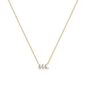 Fashion Jewelry 925 Sterling Silver Zircon Charm Necklace Good Luck Lucky Angel Number 111 333 444 777 Gold Plated Necklaces