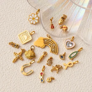 Fashion Jewelry Accessories Animal Rainbow Sun Refined Personalized Trendy Diy Stainless Steel Pendant Charms for Necklace
