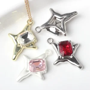 Fashion Jewelry Accessories Gold Plated Star Shape Pendant Luxury Design Zinc Alloy Pendant for DIY
