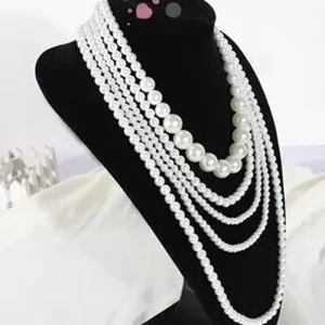 Fashion Jewelry Big Pearl Necklace Layered Jewelry for Women