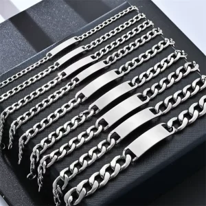 Fashion Jewelry Bracelet Hiphop Style Stainless Steel Chain Bracelet Fine Chain Link Bracelets for Women