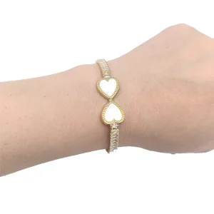 Fashion Jewelry Bracelets & Bangles Link Chain Crystal Zircon Chain Pearl Bracelets for Women Heart shaped Bracelet
