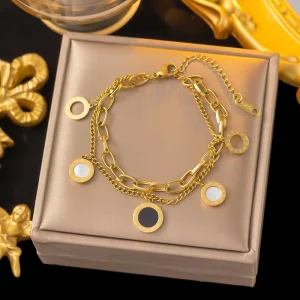 Fashion Jewelry Bracelets Bangles Luxury Fashion Chain Link Bangles Trendy