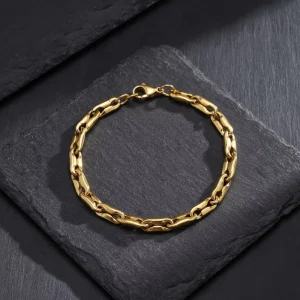 Fashion Jewelry Bracelets Bangles Minimalist Premium grade Cuban link Chain Hip hop Style Electroplated Stainless