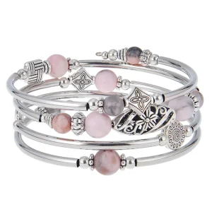 Fashion Jewelry Bracelets Twined Wire Wrap Turquoise Multilayer Bangle Spiral Memory Wrap Fine Jewelry Bracelet for Women