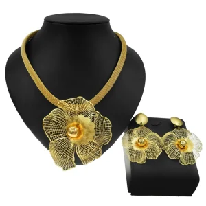 Fashion Jewelry Brazil Necklace Sets Nigerian Designer Costume Jewelry Set Italian Unique Wedding Sets MH2100830