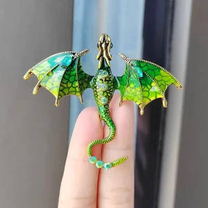 Fashion Jewelry Brooches Dragon Luxury Elegant Alloy Metal Brooches Women