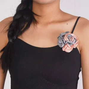 Fashion Jewelry Brooches Elegant Ladies Rose burnt Edge Handmade Brooch