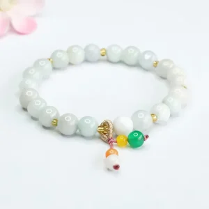 Fashion Jewelry Burma Jadeite Beads Bracelets Natural Stone Green Jade Bracelets Myanmar Jade Beads Bracelets