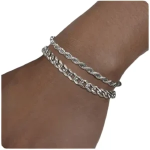 Fashion Jewelry Charm Gold Plated Stainless Steel Chain Designer Bracelets Bangles for Women Men Couple