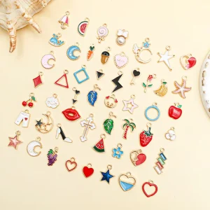 Fashion Jewelry Charms Enamel Alloy DIY Decorative Accessories Pendants for Bracelets