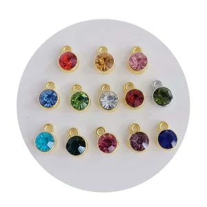 Fashion Jewelry Colorful Diamond Mini Pendants Accessories for Necklace Bracelet Making DIY
