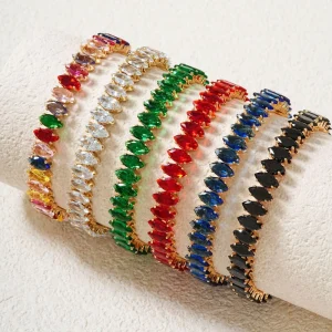 Fashion Jewelry Cross-border Open Zircon Copper Beaded Bracelet Women’s High-end Niche Light Luxury Simple